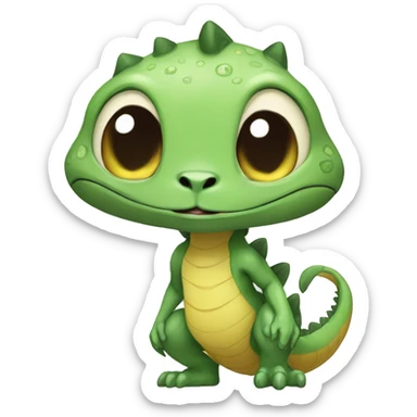 Chibi, Anthro-Sona-Lizard-Alien-Fakémon, Full Body sticker