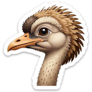 Cara de avestruz de perfil sticker