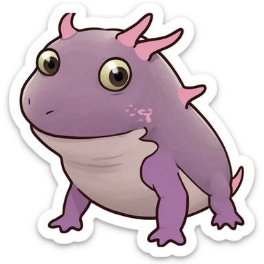 Purple axolotl  sticker