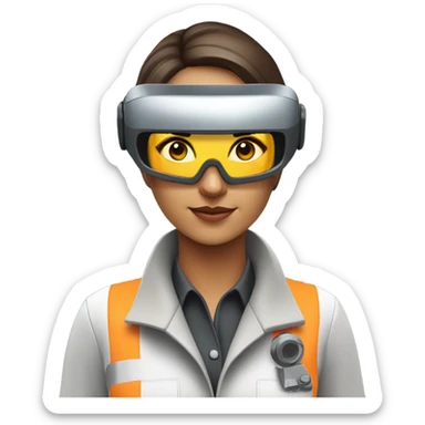 AR/VR industrial woman sticker