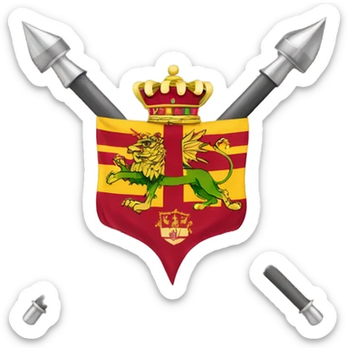 Bandera granate del reino de León  sticker