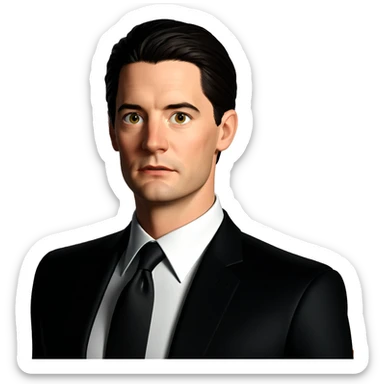 formal portrait of a man sticker