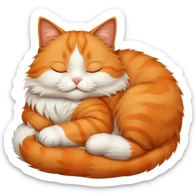 a lazy cat sticker
