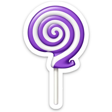 pirulito roxo e branco sticker