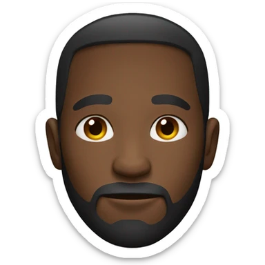 African man with minimal beard  sticker