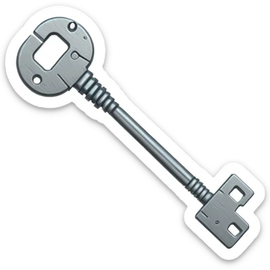 Generate me a lockpick key minecraft theme sticker