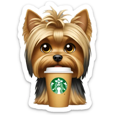 yorki with starbucks sticker