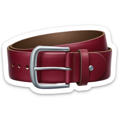 Burgundy belt  sticker