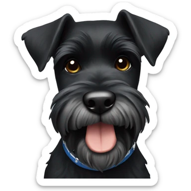 Black miniature schnauzer sticker