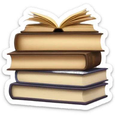 book stack sticker