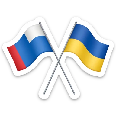 Russia-ukraine generic flag sticker
