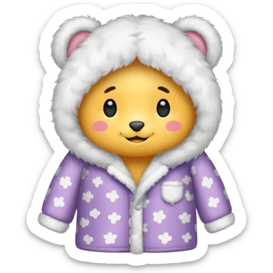 fluffy pijama sticker