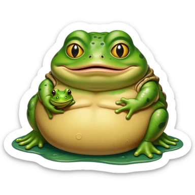 Jabba The Hutt And A Frog  sticker