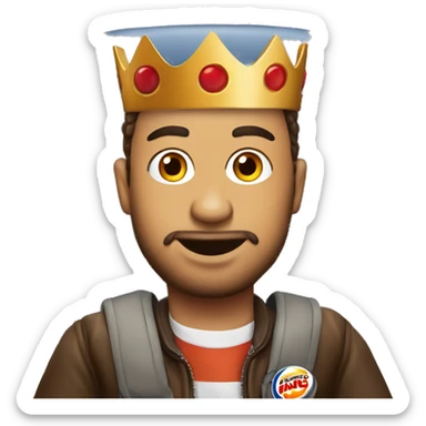Burger King guy on airplane sticker