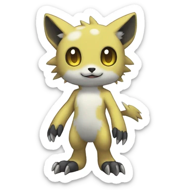 cute kawaii cool edgy Digimon-Fakemon-animal full body sticker