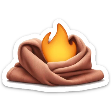 An autumn cozy heart wrapped in a blanket sticker