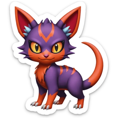 Noivern-Noibat-Torracat-Litten-fusion sticker