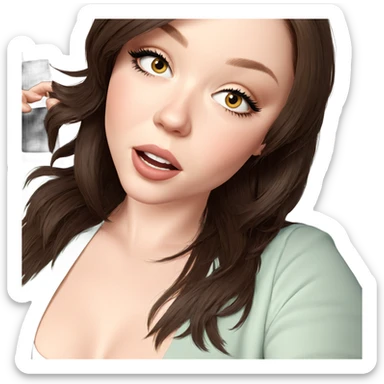 realistic portrait of girl sticker