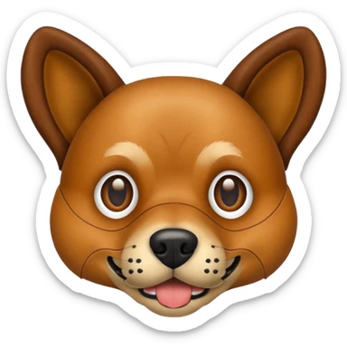 Leather dog’s muzzle sticker