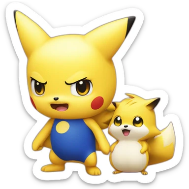 Sonic-the-hedgehog-consoling-pregnant-pikachu sticker