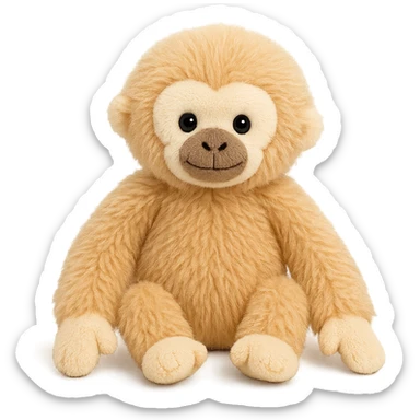 cute blonde lar gibbon jellycat plushie sticker