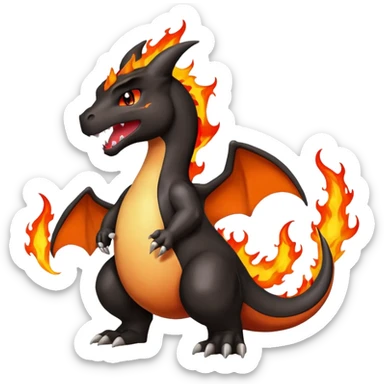  Charizard black sticker