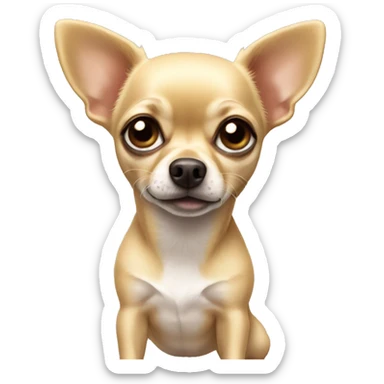 Blonde chihuahua (no white markings) with short hair sticker