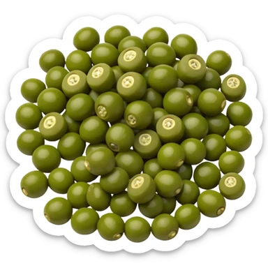 small pile of capers, simple, clear sticker