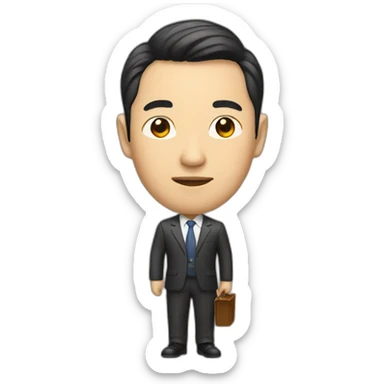 Asian lawyer   sticker