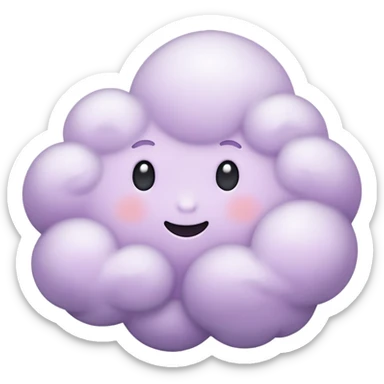 Pale purple cloud sticker