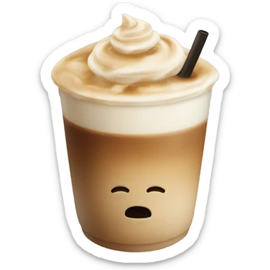 iced latte no face  sticker