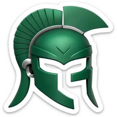 Michigan state spartan green  sticker