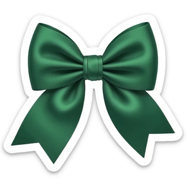 forest green bow sticker