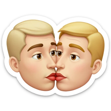 Two men kissing  sticker