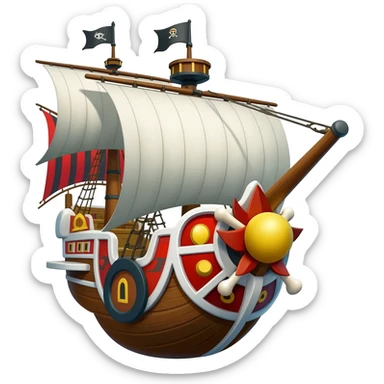 One piece ship sticker