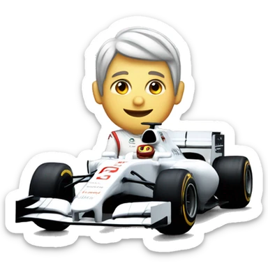 f1 car with irch guy sticker