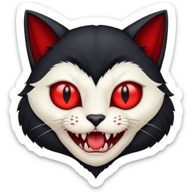 vampire cat sticker