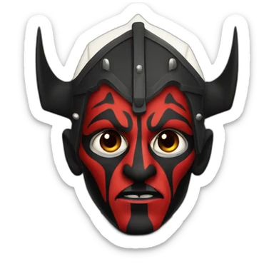 Darth maul with papal hat and robes sticker