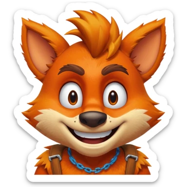 friendly crash bandicoot sticker