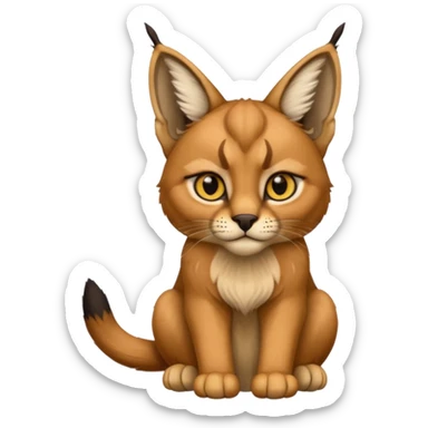 un Lynx Caracal Réaliste assis sticker