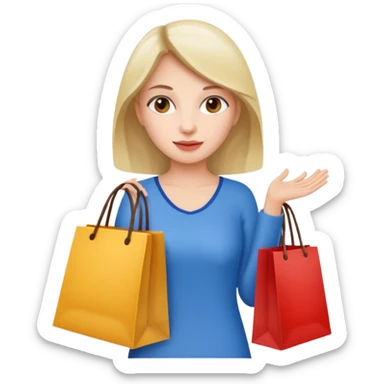 Shopping Bag carrying woman sticker