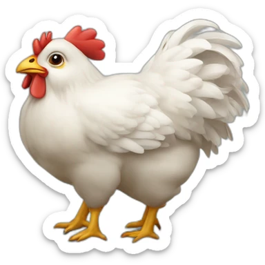Poule sur cochon sticker