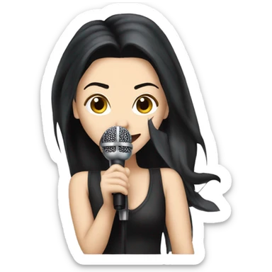amy lee singing with microphone sticker