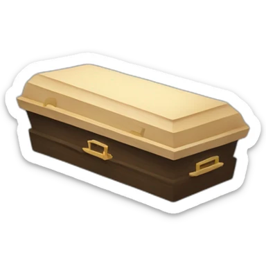 coffin with open lid sticker