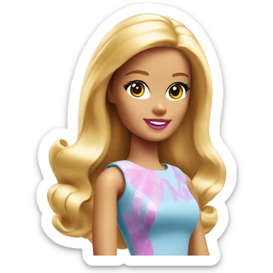 Barbie logo sticker