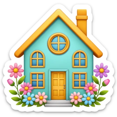 house made flowers sticker