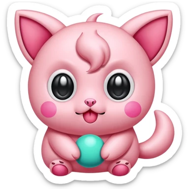 Jigglypuff-Pancham-Elgyem-fusion  sticker
