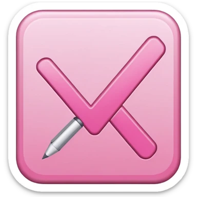 pink done checkbox sticker