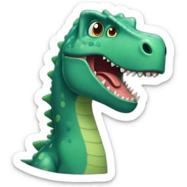 La tête d'un dinosaures qui rigole sticker