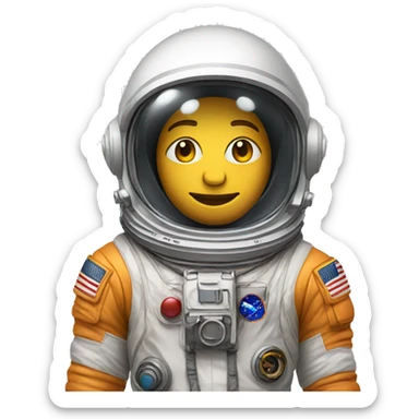 full-body astronaut with helmet on sticker